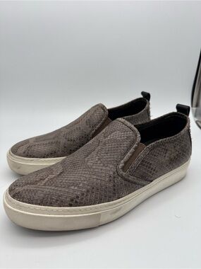 Roberto Cavalli Men’s Snakeskin Slip On Sneakers Size 42 US 9
